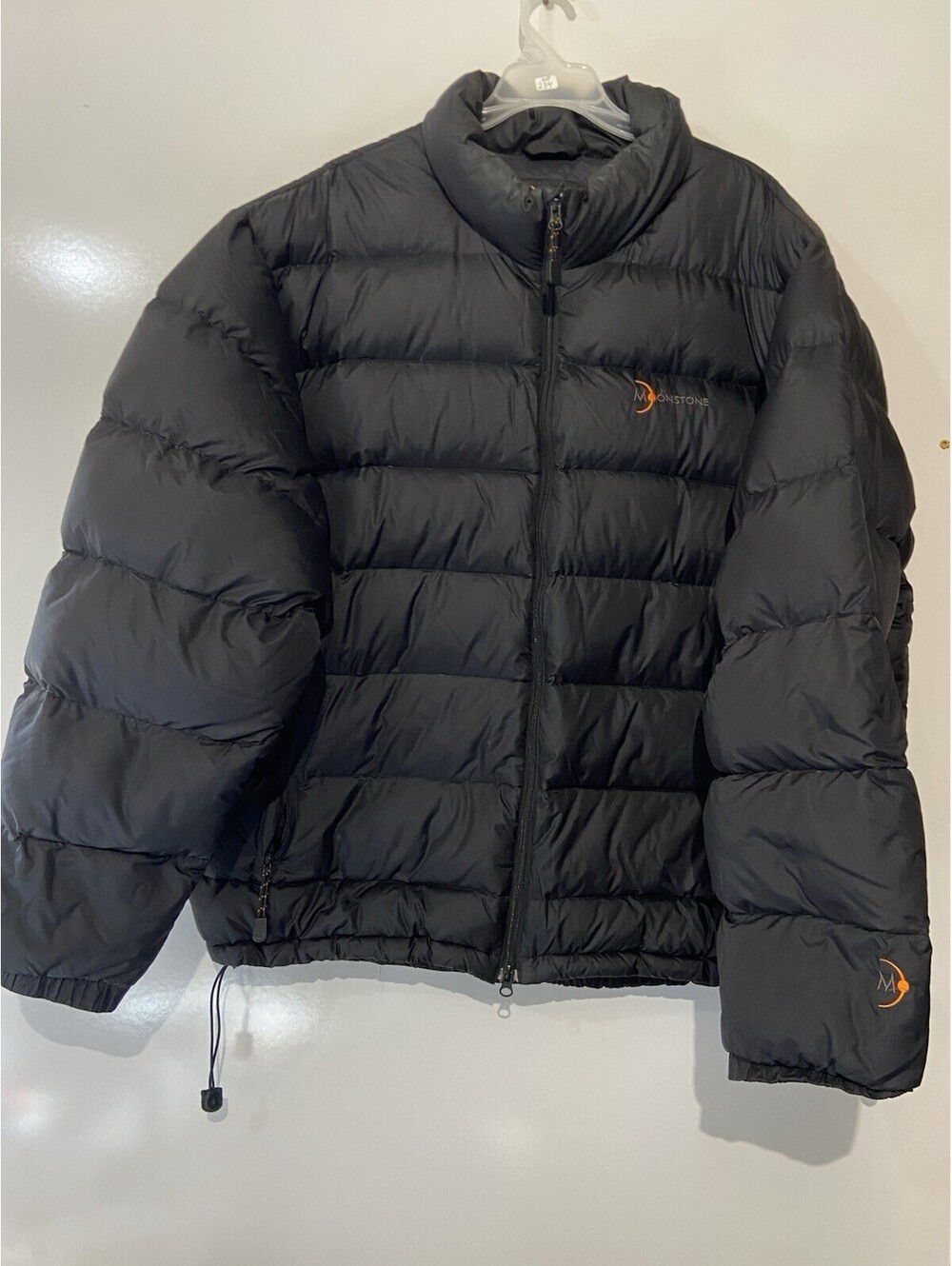 Mens MOONSTONE Black Vintage Goose Down Puffer Jacket Sz XL